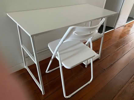 Photo of free Desk and folding chair (Glen Iris) #1