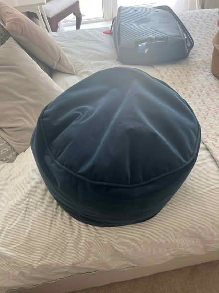 Photo of free Blue velvet footstool (AL1) #1