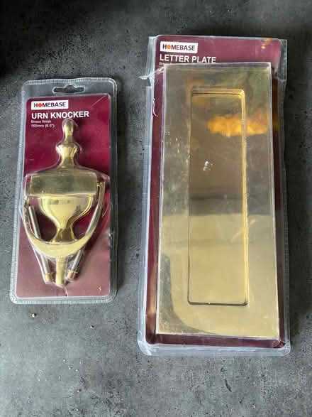 Photo of free Homebase brass letterbox and knocker (Katherines CM19) #1