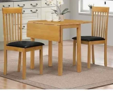 Photo of Small drop leaf dining table and two chairs (St Anne's on the Sea FY8) #1