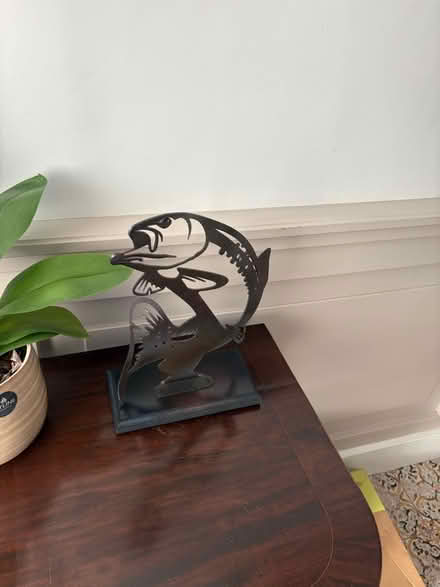 Photo of free Leaping salmon sculpture from original drawing (Chiswick W4) #2
