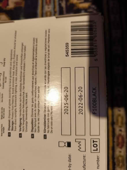 Photo of free Nearly full box black nitrile gloves, M. (Church RG2) #2