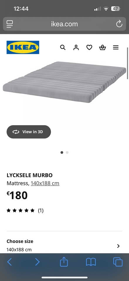 Photo of free Lycksele double mattress - Ikea (Donnybrook) #1