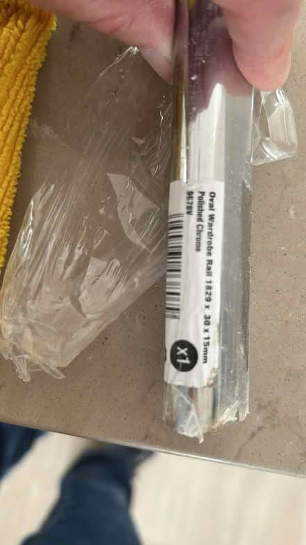 Photo of free Chrome wardrobe rail (Chiswell Green) #2