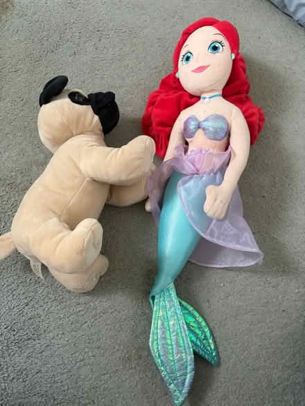Photo of free Little mermaid and pug teddy (Cottonmill, St Albans, AL1) #1