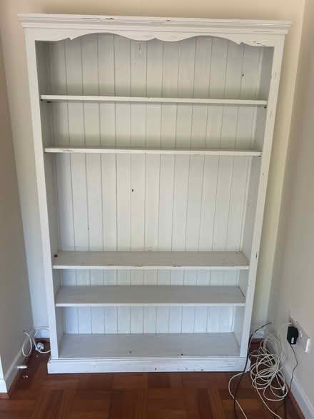 Photo of free Large grey painted bookcase (Highcliffe BH23) #1