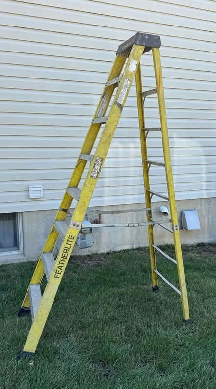 Photo of free 8 foot Featherlite A-frame ladder (Arnold, MD) #1