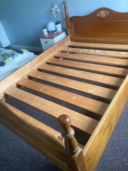 Photo of free Wooden double bed frame (Renishaw S21) #1