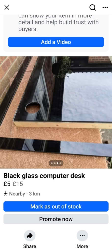Photo of free Glass computer desk (Woodloes Park CV34) #1