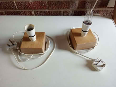Photo of free Two wooden bedside table lamp bases (Emsworth PO10) #1