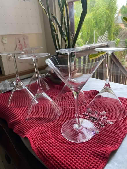 Photo of free Six martini glasses (South Berkeley, CA) #1