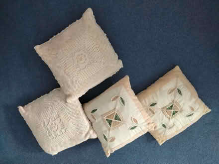 Photo of free Four cream coloured cushions (Buckhurst Hill IG9) #1