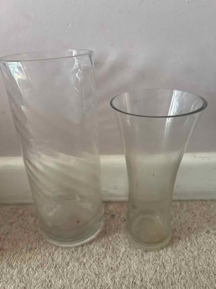 Photo of free Two glass vases (Highcliffe BH23) #1