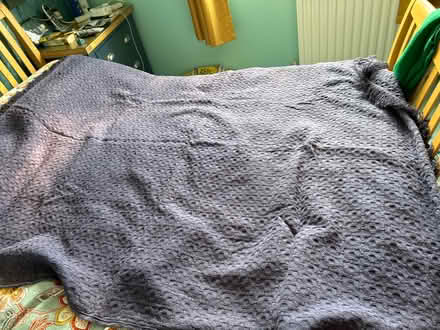 Photo of free Blue Throw - Approx 74” x 57” (Wallington PO16) #1