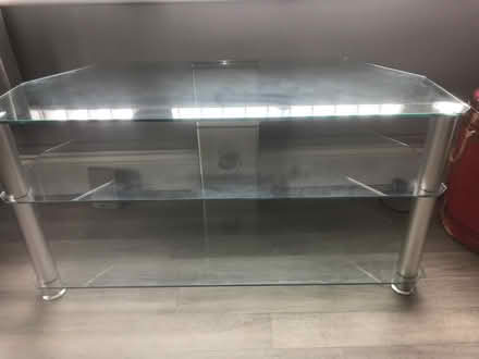 Photo of free Glass / chrome tv stand (Haydock WA11) #1