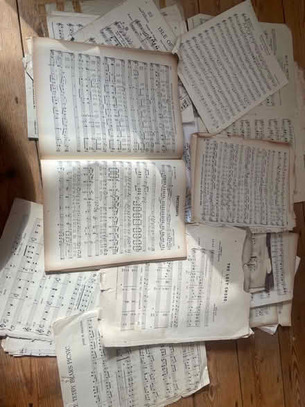 Photo of free Vintage Music Sheets & Half Finished Bunting. (Farlington PO6) #2
