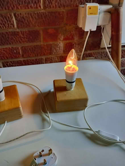 Photo of free Two wooden bedside table lamp bases (Emsworth PO10) #2