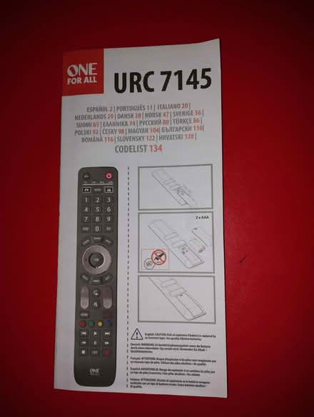 Photo of free One for All Remote control 7145 (Monkspath B90) #2