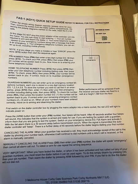 Photo of free Fall alarm w autodialler (Finsbury Park N4) #3