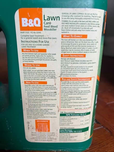 Photo of free Lawn feed weed mosskiller (Latchford WA4) #3