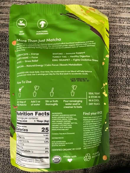 Photo of free Unopened Ryze mushroom matcha (Bascom/Union Campbell) #2