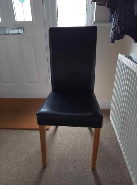 Photo of free Leatherette dining chair (Ware SG12) #1