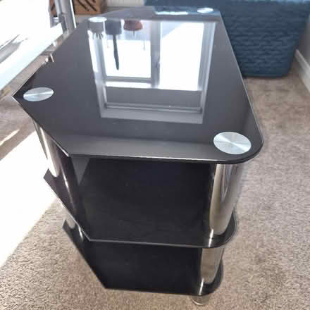 Photo of free Black Glass TV Stand (Bleadon BS24) #3