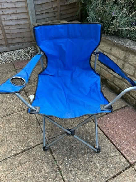 Photo of free Blue folding camping chair (Barkham RG41) #1