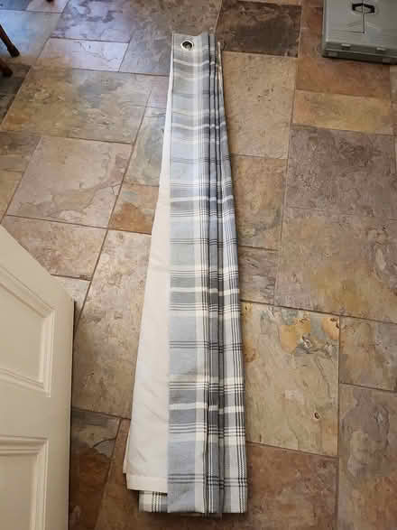 Photo of free Grey Check Dunelm Lined Curtains 228cm x 182cm (Walsall WS1) #3