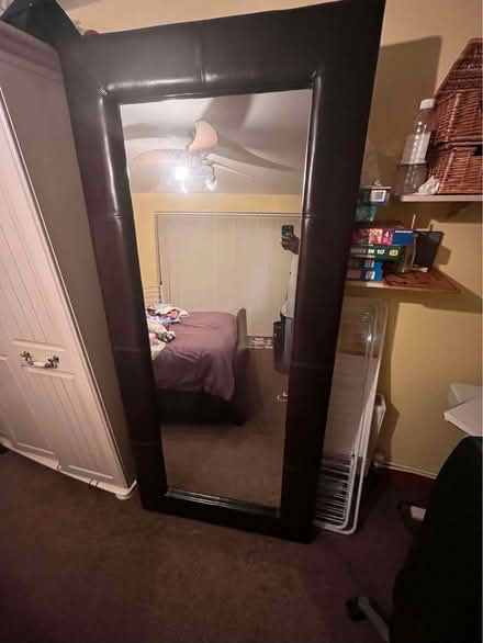 Photo of free Full length mirror with brown (faux leather) surrounds (Dartford DA1) #3
