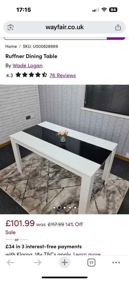 Photo of free Dining table (High Green S35) #2