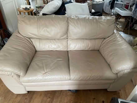 Photo of free Old leather sofa (Chiswick W4) #1
