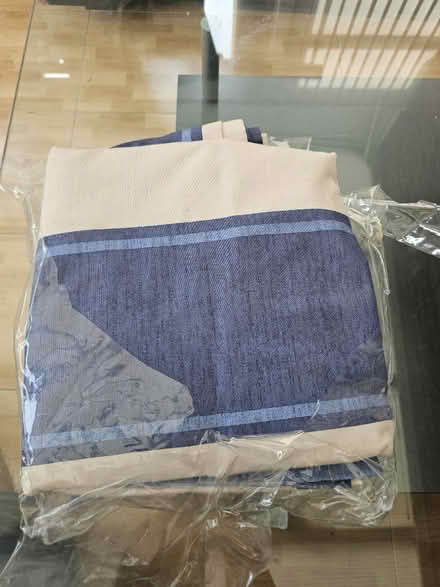 Photo of free Brand new Blue and beige curtains (Ashford TW15) #1