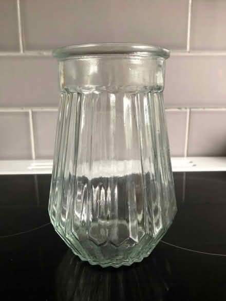 Photo of free Ribbed glass vase (Kendal) #2