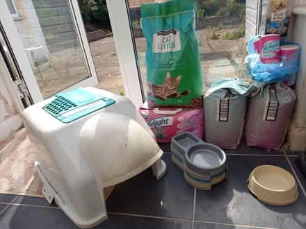 Photo of free cat litter deodorant, pet bow, cat tray cover, cat carrier b (Emlyn Gardens W12) #1