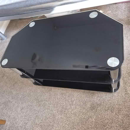 Photo of free Black Glass TV Stand (Bleadon BS24) #2