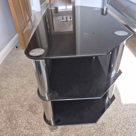 Photo of free Black Glass TV Stand (Bleadon BS24) #1