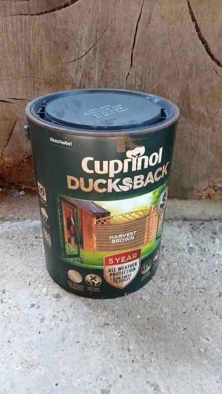 Photo of free Half a tin of garden fence paint. (Lexden CO3) #1
