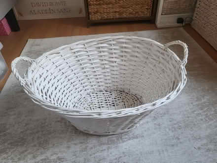 Photo of free White Rattan Laundry Basket (Grays) #2