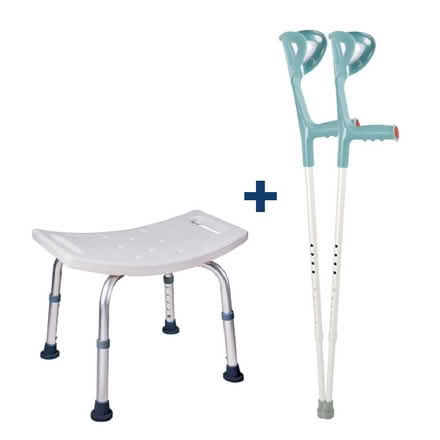Photo of shower chair and crutches (CV11) #1