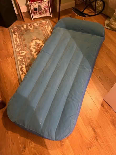 Photo of free Blue kids air bed with pump (Bishops Waltham SO32) #1