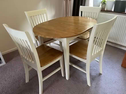 Photo of free Extendable table and chairs (Poplars SG2) #1