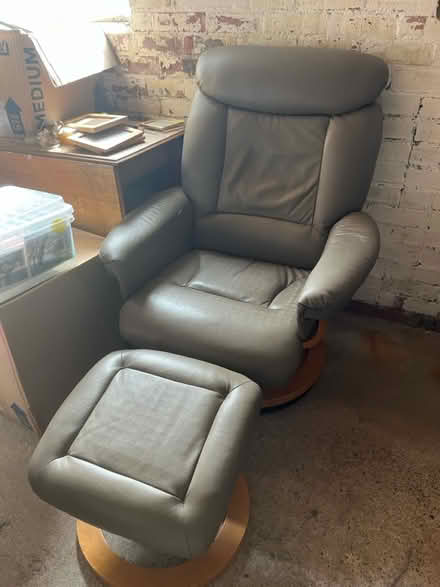 Photo of free Easy chair and foot stool (KY15 5LS) #1