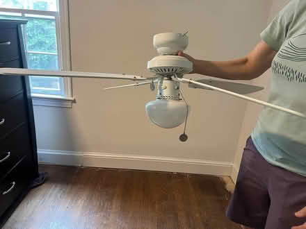 Photo of free white ceiling fan (Tenleytown) #2