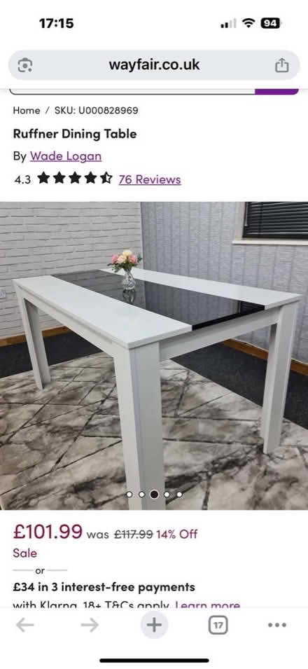 Photo of free Dining table (High Green S35) #3