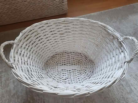 Photo of free White Rattan Laundry Basket (Grays) #1