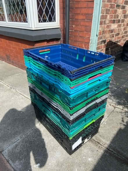 Photo of free Stackable crates x10 (Glazebury) #1
