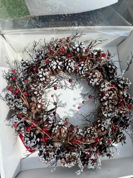 Photo of free LAURA ASHLEY Berry Lit Wreath (Feltham TW14) #1