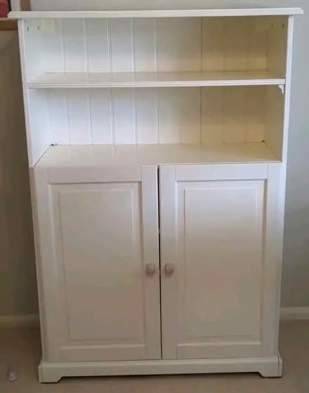 Photo of free IKEA Liatorp White/Cream Cabinet W:95cm,H:136cm,D:36cm (Saltney CH4) #1