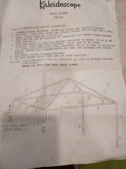 Photo of free Patio Gazebo to fit against a wall (Hockley Heath CP B94) #1